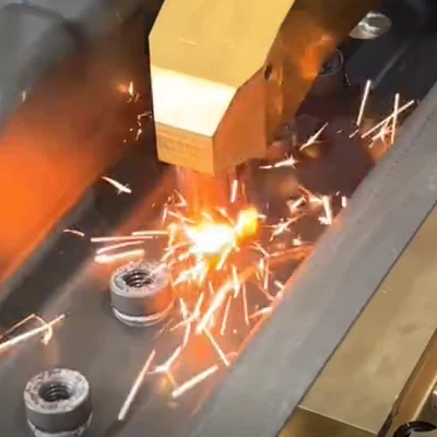 Energy storage spot welding machine welding hot plate and M10 convex ring nut Energy storage spot welding machine welding hot plate and M10 convex ring nut