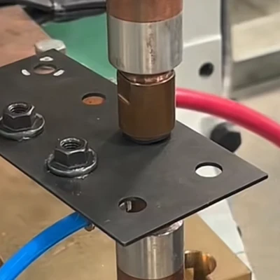 Energy storage spot welding machine welding hot plate and M14 nut