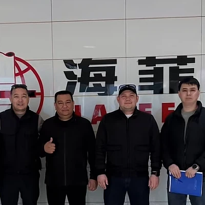 Kazakh Client Visits HAIFEI For Custom Auto Parts Welder